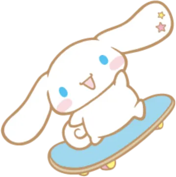 a cartoon bunny on a skateboard