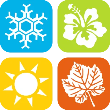 four seasons icons vector