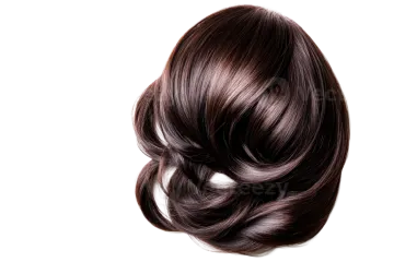 a woman's hair in the shape of a ponytail