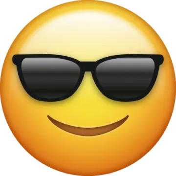 a smiley face with sunglasses on it
