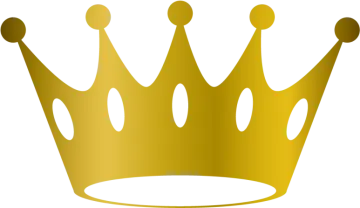 a gold crown on a white background
