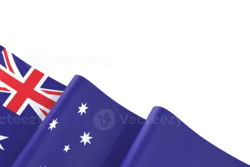 the australian flag on a white background