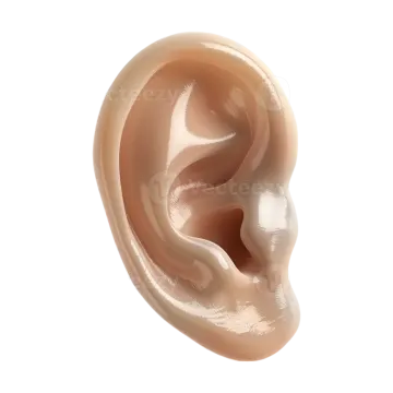 a close up view of the inside of an ear