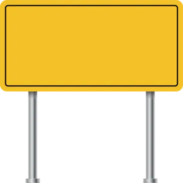 a yellow road sign on a metal pole