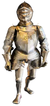 a knight in full armor