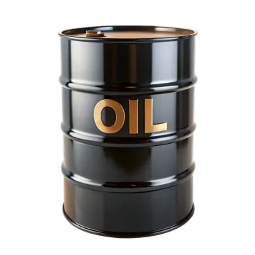 a black barrel with the word oil on it