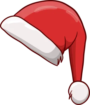 a red santa hat