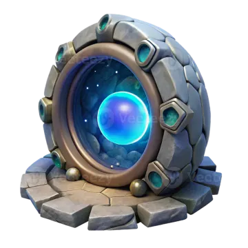 an image of a portal with a glowing orb inside