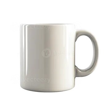 a white mug with a handle on it