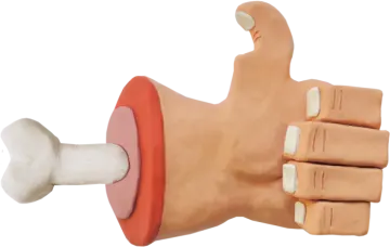 a hand with a thumb on it's thumb