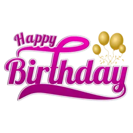 a happy birthday card with balloons