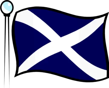 a flag with the scottish flag on it