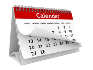 a calendar with the word calendar on it
