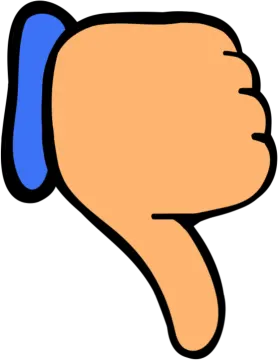 a thumbs hand with a blue thumb