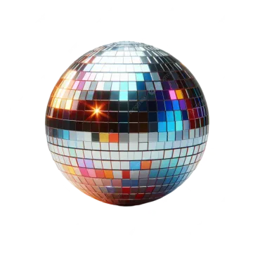 a disco ball on a white background