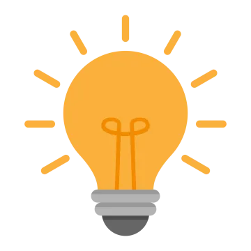 a light bulb on a white background