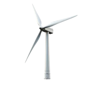 a wind turbine on a white background