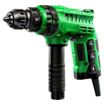 a green and black electric drill