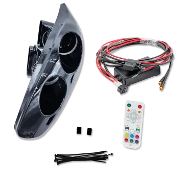 an image of a car headlight and remote control kit