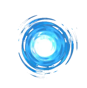 a blue circle on a white background