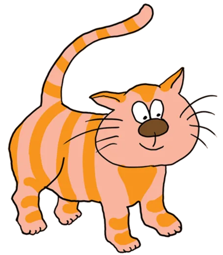 a cartoon cat with its mouth open