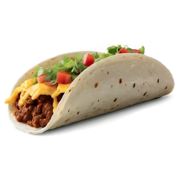 a burritoa on a white background