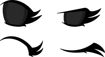 a set of four eyes with different shapes