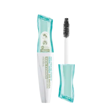 a mascara with a black and white brush on it