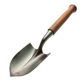 a shovel on a white background