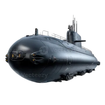 a submarine on a white background