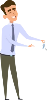 a man and woman shaking hands