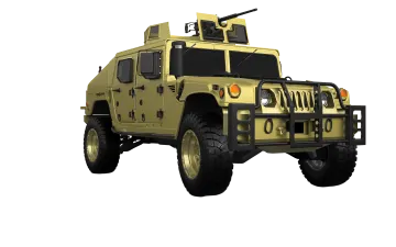 a military vehicle on a white background