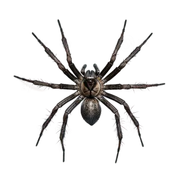 a large spider on a white background