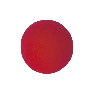 a red ball on a white background