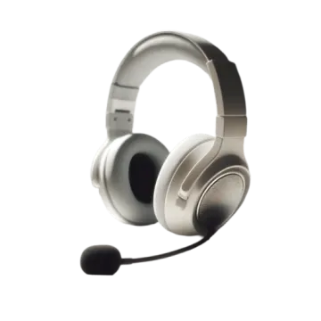 a pair of headphones on a white background
