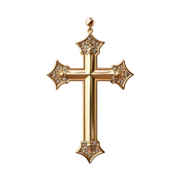 14k yellow gold diamond cross pendant