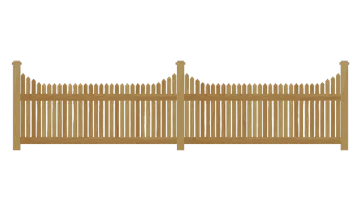a wooden fence on a white background