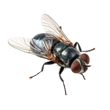 a fly insect on a white background