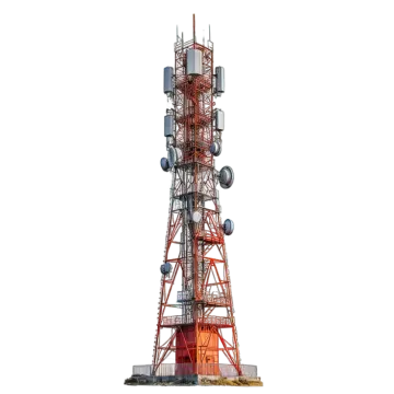 a radio tower on a white background