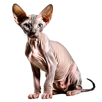 a cat with blue eyes sitting on a white surface