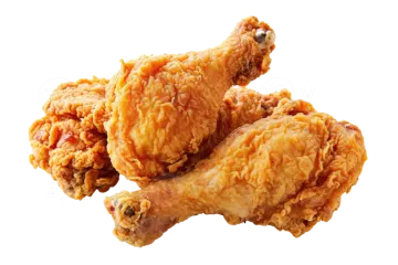 fried chicken wings on a white background