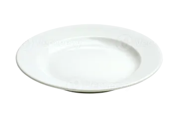 an empty white plate on a white background
