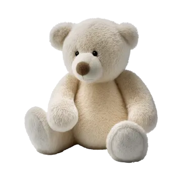 a teddy bear sitting on a white background