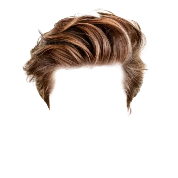 a man's haircut on a white background