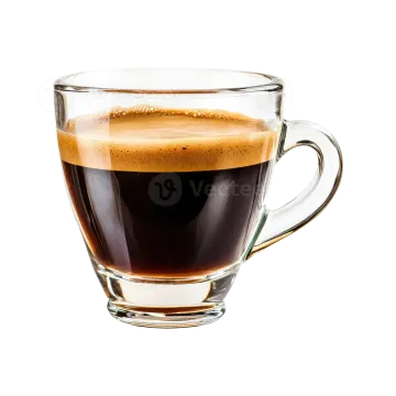 a cup of coffee on a white background