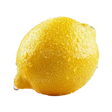 a lemon with water droplets on it