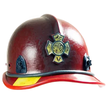 a fireman's helmet on a white background