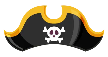 a pirate hat with a skull on it