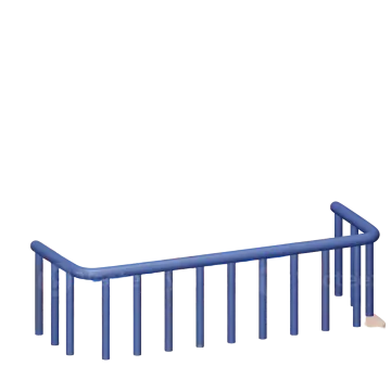 an illustration of a blue and red door