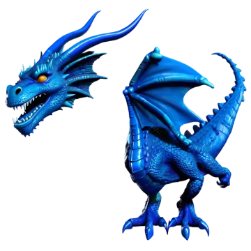 an image of a blue dragon